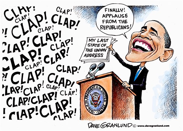 A political cartoon featuring Barrack Obama